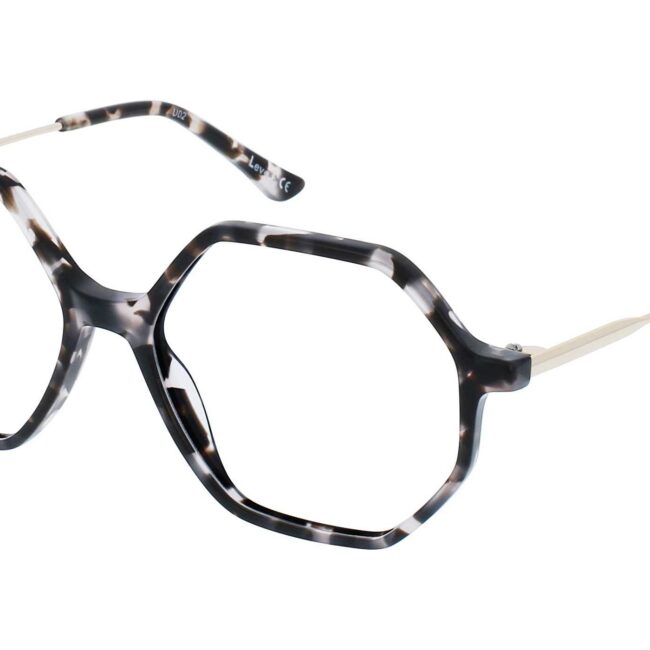Lunettes hexagonales élégantes pour femme avec monture en acétate et métal